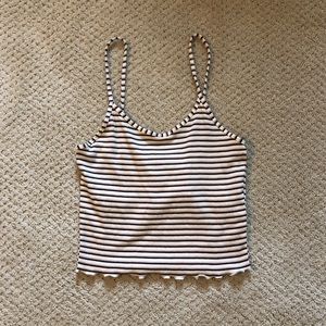 F21 NWT striped crop top